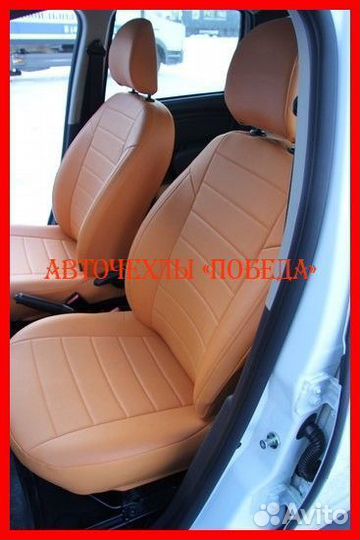 Чехлы Renault Duster 2 из экокожи коричневые Класс