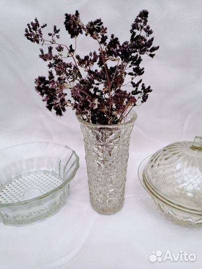 Ваза, салатник, стекло СССР