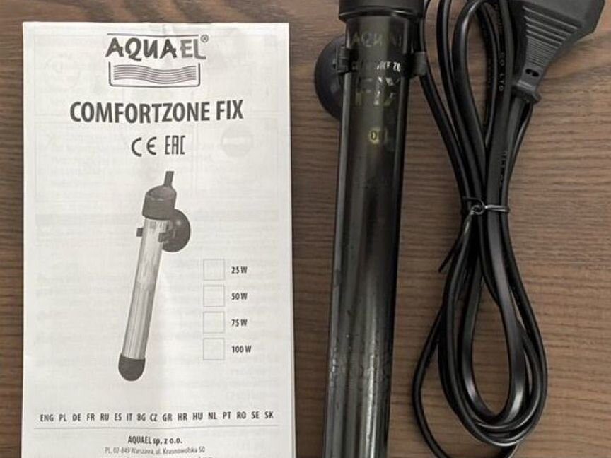 Новый нагреватель aquael comfort zone FIX 100W