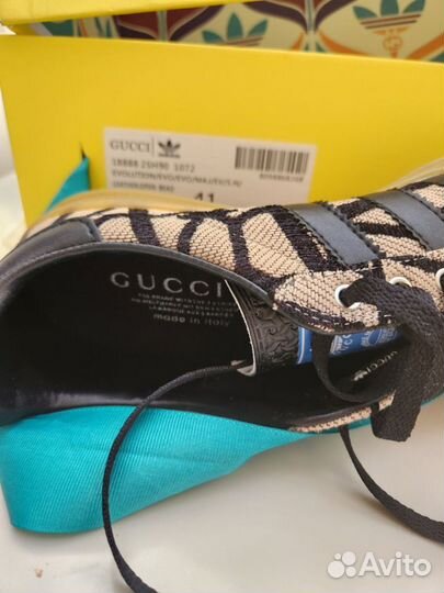 Кеды колоборация Gucci - Adidas Gazeli