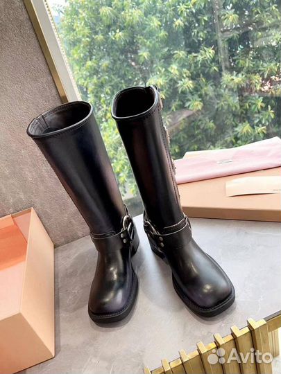 Сапоги Miu Miu кожа, премиум (36-41)