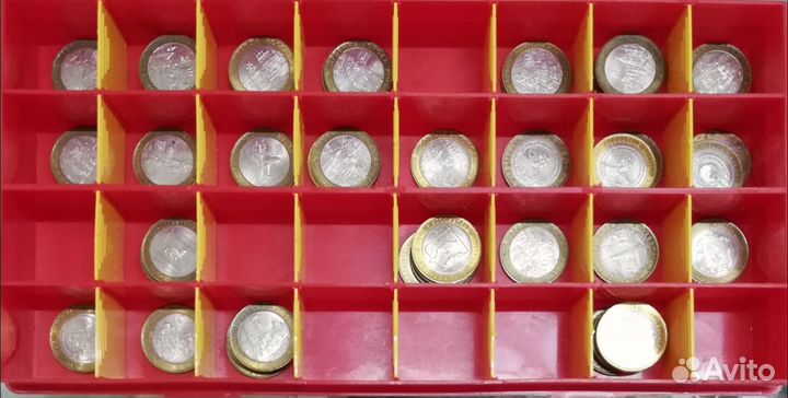 10 рублёвые юбилейные биметаллические монеты РФ