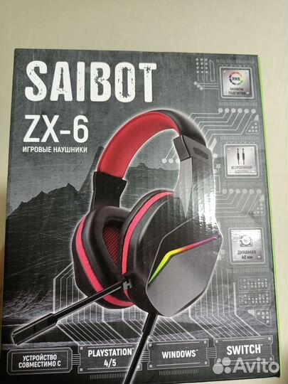 Игровые наушники TFN Saibot ZX-6 red