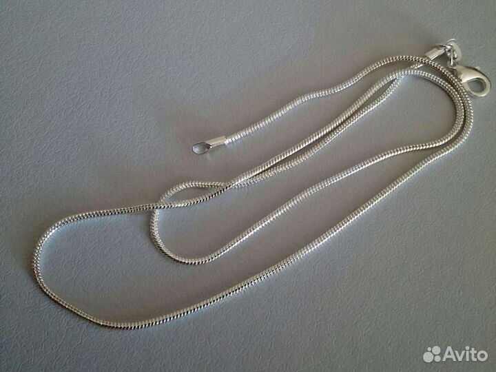 Цепочка 2мм Посеребренная Мужская Женская Унисекс