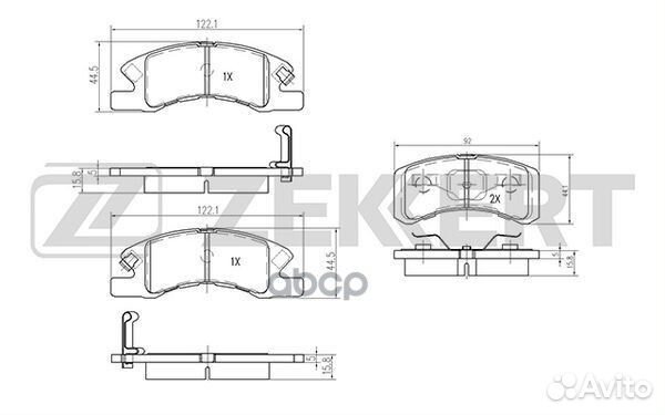 Колодки торм. диск. передн. Daihatsu Cuore VI-V