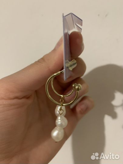 Серьги в стиле Celine жемчуг новые