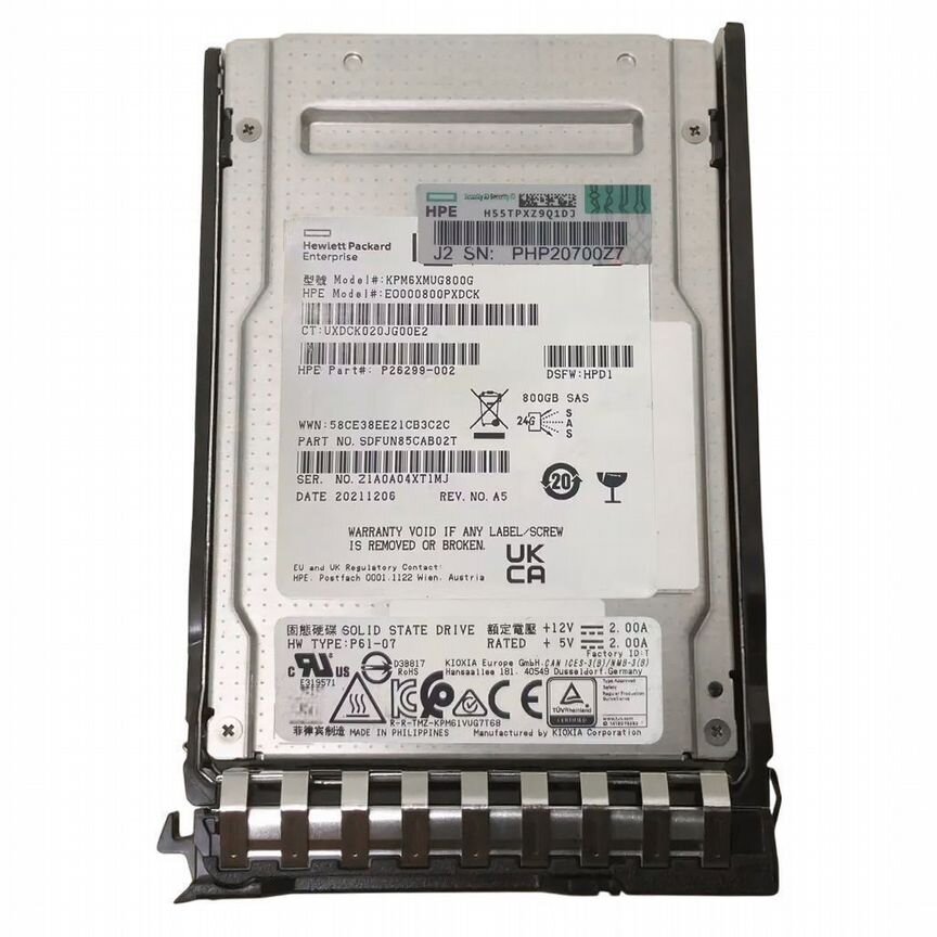 [EO000800PXDCK] Жесткий Диск Hp 800gb Sas 2,5" Ssd Eo000800pxdck