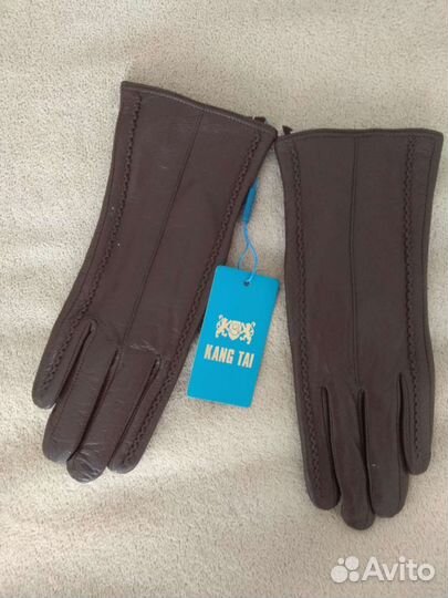 Перчатки женские кожаные