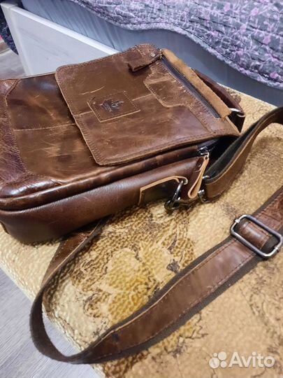 Барсетка кожаная мужская через плечо