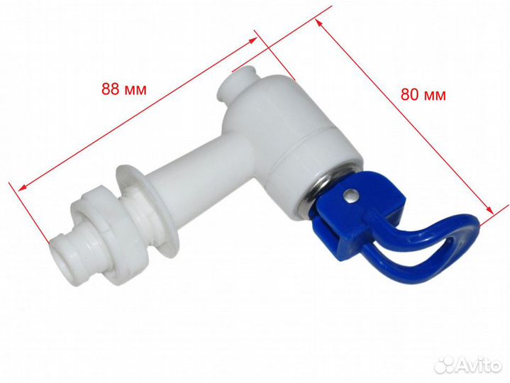 Кран кулера внешняя резьба KL003 (синий)