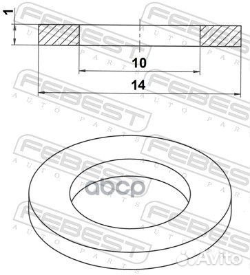 Кольцо уплотнительное 88430-101410A Febest