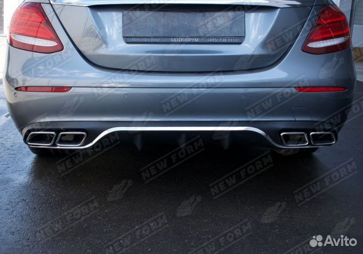 Диффузор с насадками 63 AMG Mercedes E class 213