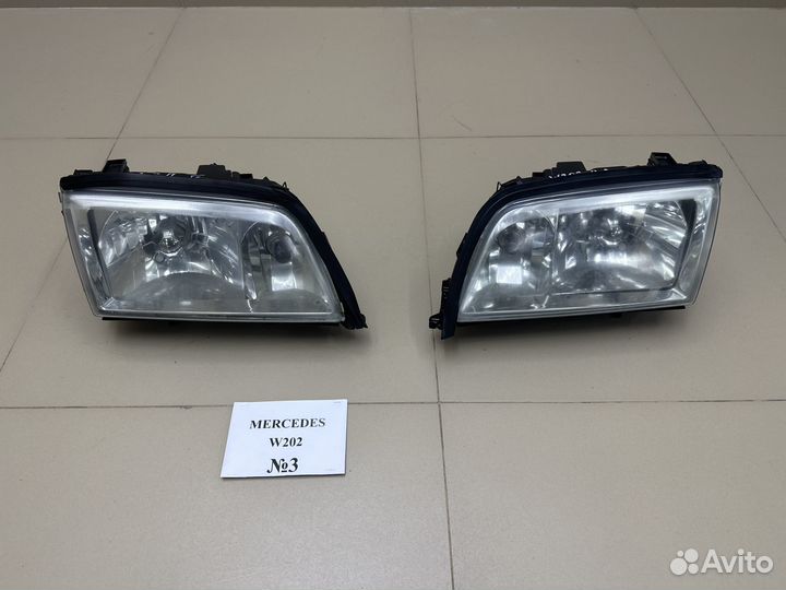 Фара передняя левая Mercedes W202 дорест