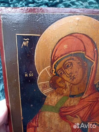 Икона 19 й век(Владимирская Пресвятая Богородица)