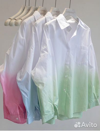 Рубашка белая хлопковая оверсайз