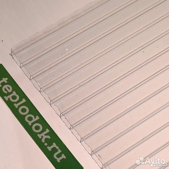 Поликарбонат сот. б/ц, 4/500, 6х2,1, Poligi/Unipol