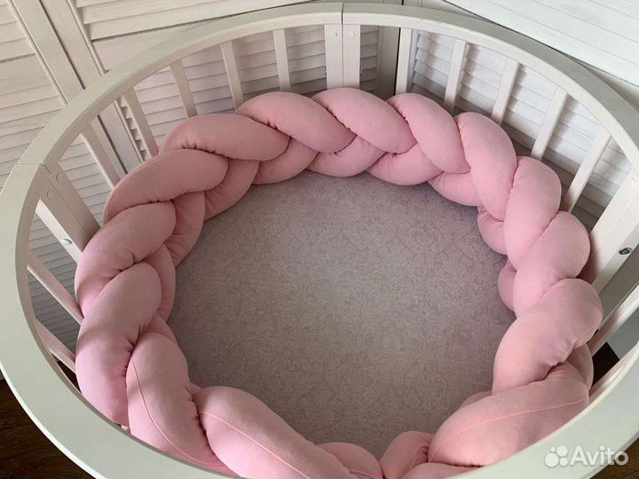 Бортики в кроватку косичка