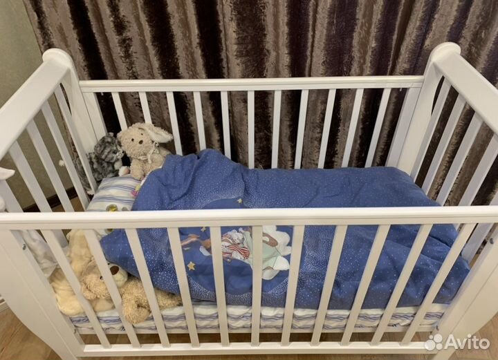 Детская кроватка «Лель» с продольным маятником