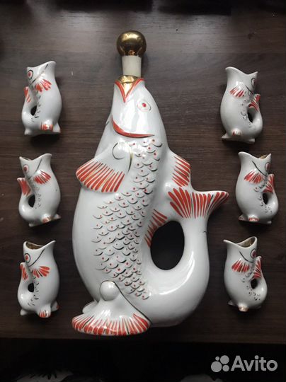 Набор коньячный рыбки СССР