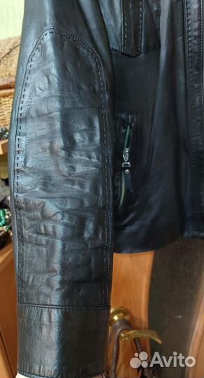 Кожаная куртка мужская 48 50 бу