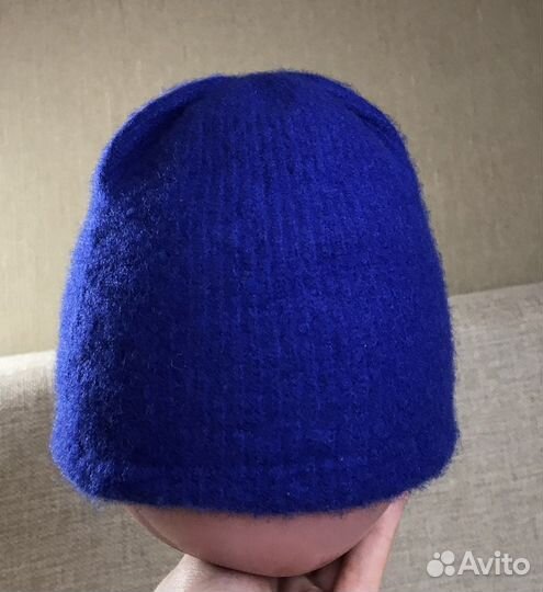 Новая детская зимняя шапка zara, шерсть, синий