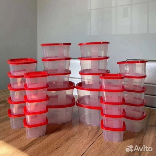 Контейнеры для еды с крышками 30 шт