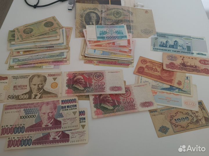Купюры СССР Турции Казахстан и другие