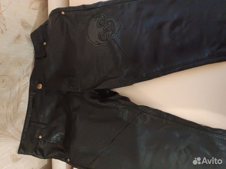 Брюки мужские кожаные