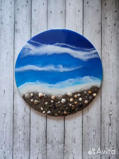 Интерьерная картина из эпоксидной смолы море