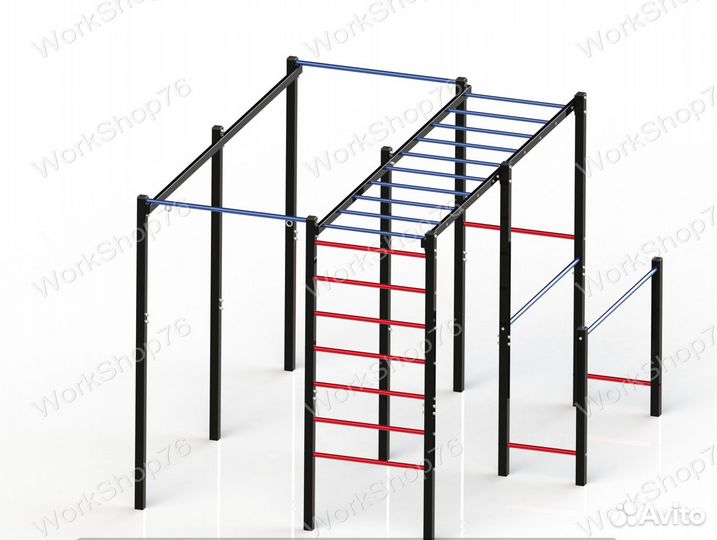 Игровая уличная спортивная площадка качели турники