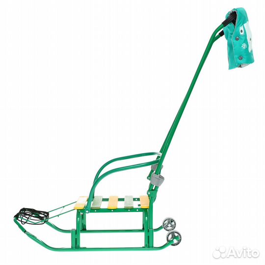 Санки Тимка 3К Т3кр/З2 зеленый с рукавичками