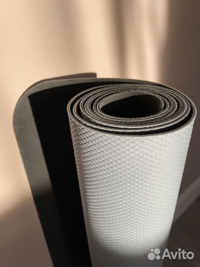 Коврик дня йоги и фитнеса каучук тпэ 183 х61