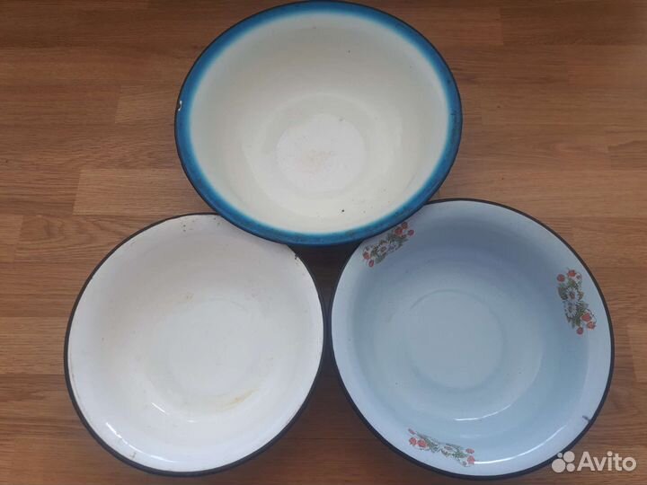 Эмалированные миски тазики СССР