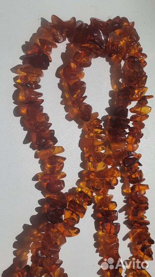 Янтарные бусы 160 см, СССР