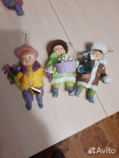 Ватные елочные игрушки