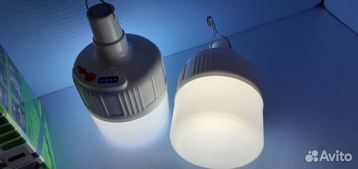 Лампочка аккумуляторная с индикатором для кемпинга