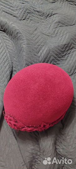 Шляпа фетровая женская красная
