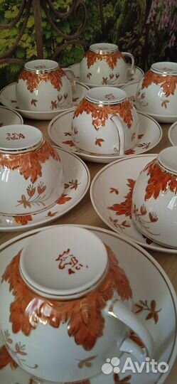 Чайный сервиз дулево СССР и чайные пары Вербилки