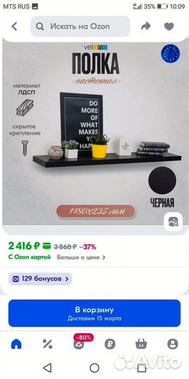 Полка настенная IKEA
