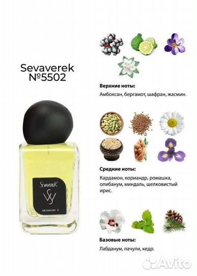 Парфюмерия SevavereK мужская,женская,унисекс-50мл