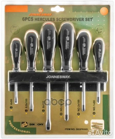 Набор отверток 47060 стержневых hercules, 6 пре