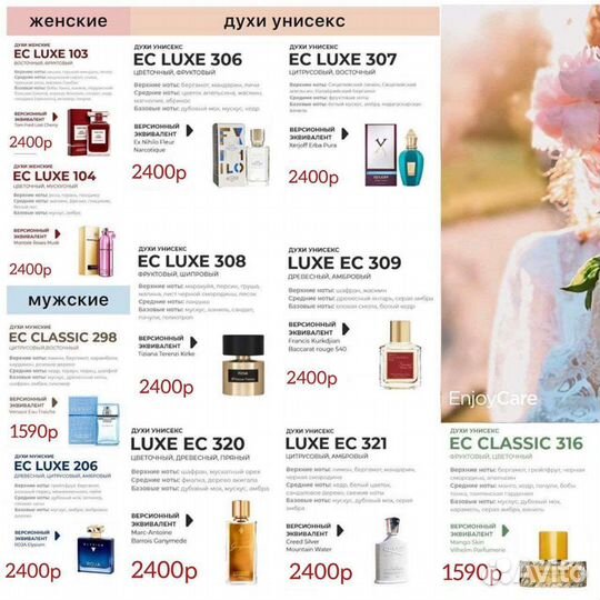 Мужские и женские духи Гринвей(Эмперио)