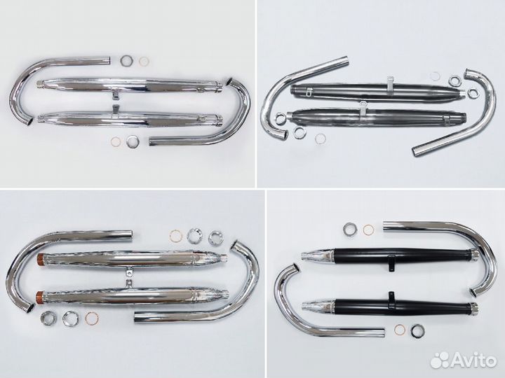 Комплекты глушителей для мотоциклов иж-56/иж-П