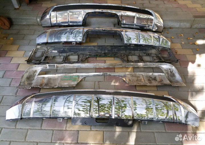 Юбка заднего бампера мерседес ML 166 AMG