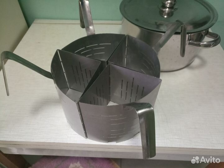 Кастрюля, с 4-мя вставками, пастоварка