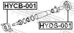 Hyds-001 муфта кардана Hyundai Santa Fe all 01