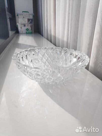 Ваза для фруктов хрусталь СССР