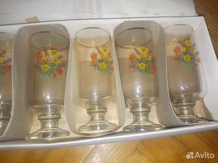 Бокалы на ножке СССР,абсолютно новые,в упаковке