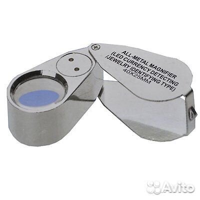 Лупа 40Х 25мм+ подсветка+ Ультрафиолет