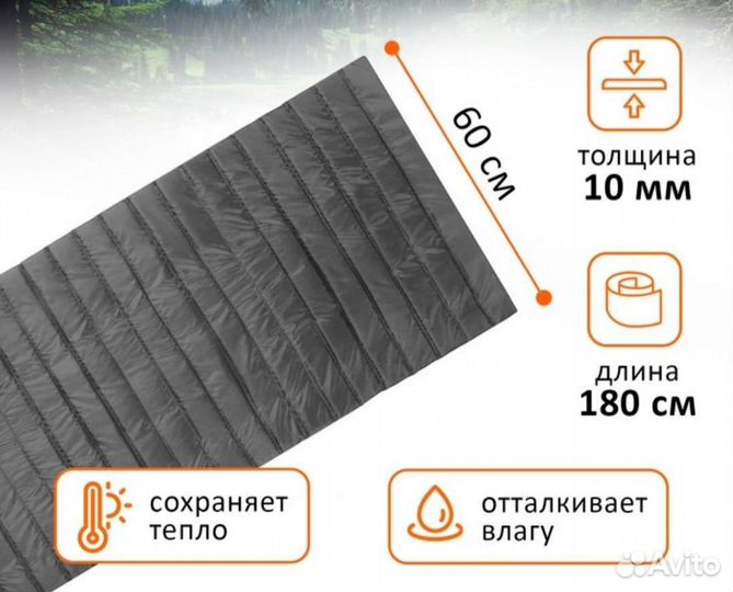 Коврик туристический складной. Цвет коричневый